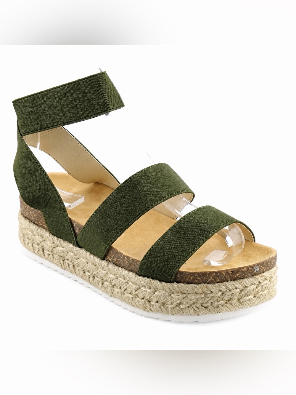 Olive Green Espadrille Platform Sandals - Women’s 6.5 - NWOT